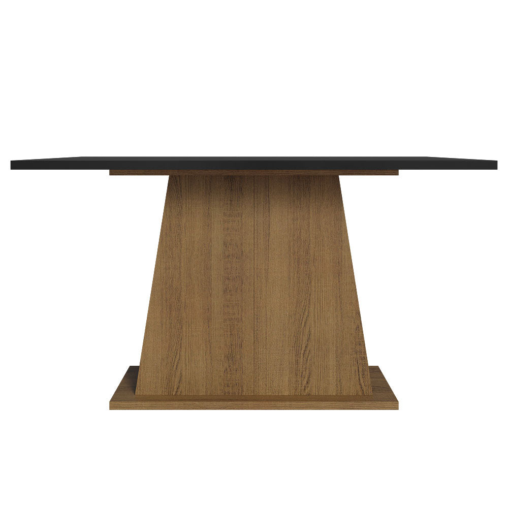 Mesa De Comedor Rectangular con Tapa de Madera Marrón/Negro 5365 Madesa