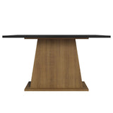 Mesa De Comedor Rectangular con Tapa de Madera Marrón/Negro 5365 Madesa