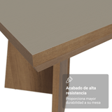 Mesa de Comedor Rectangular Tapa con Borde Biselado Marrón/Crema 5389 Madesa