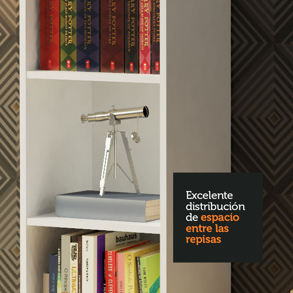 Biblioteca 6906 con Nichos Blanco
