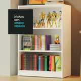 Biblioteca 6907 con 3 Nichos Blanco