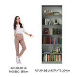 Biblioteca Organizador Madesa 6908 con 6 Nichos Gris