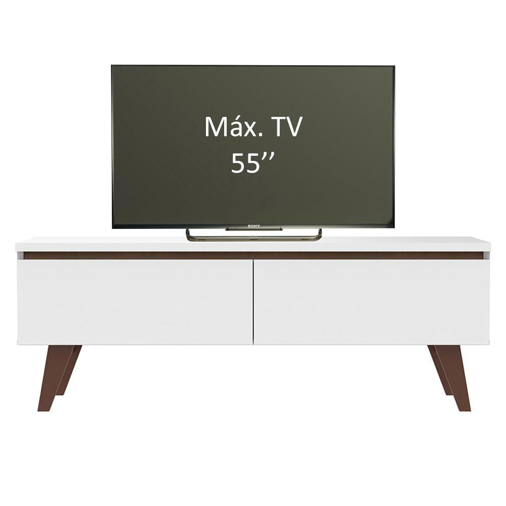 Rack para TV hasta 55 pulgadas 2 Puertas Le Mans Blanco
