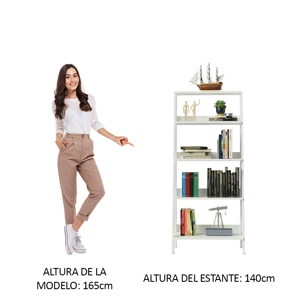 Estantería Escalera 5 Niveles Blanca