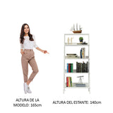 Estantería Escalera 5 Niveles Blanca