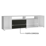 Rack para TV hasta 65 Pulgadas Madesa Cancun Blanco/Negro