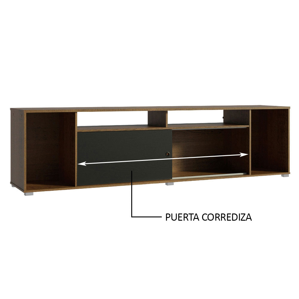 Rack para TV hasta 65 Pulgadas Madesa Cancun Marrón/Negro