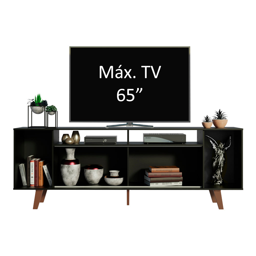 Rack para TV hasta 65 Pulgadas Madesa Cancun con Patas Negro