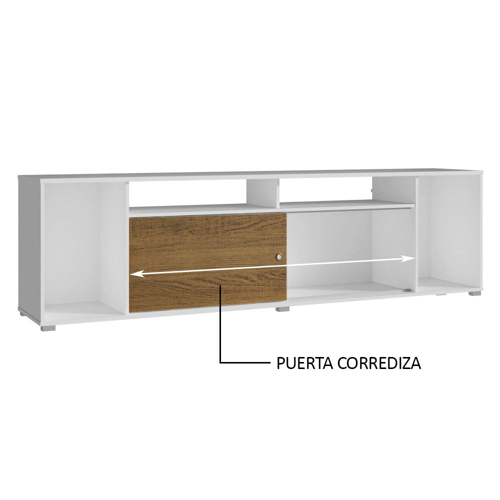 Rack para TV hasta 65 Pulgadas Madesa Cancun Blanco/Marrón