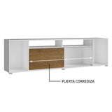 Rack para TV hasta 65 Pulgadas Madesa Cancun Blanco/Marrón