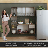 Cocina Compacta 120cm Marrón/Crema Easy