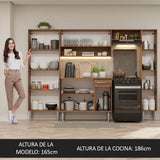 Combo completo de Cocina Emilly Hit 261cm Marrón