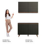 Combo completo de Cocina Reims 120 cm Negro