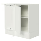 Bajo Mesada Esquinero 87 cm x 50 cm 100% MDF 1 Puerta Blanco Smart Madesa