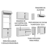 Combo Completo de Cocina Vicenza 290 cm Glamy Blanco
