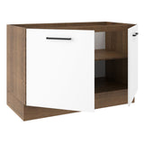 Bajo Mesada Cocina 120 cm x 60 cm, 2 Puertas Agata Marrón/Blanco