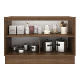Bajo Mesada Cocina 120 x 60 cm 2 Puertas (Con Mesada) Marrón/Blanco Agata Madesa