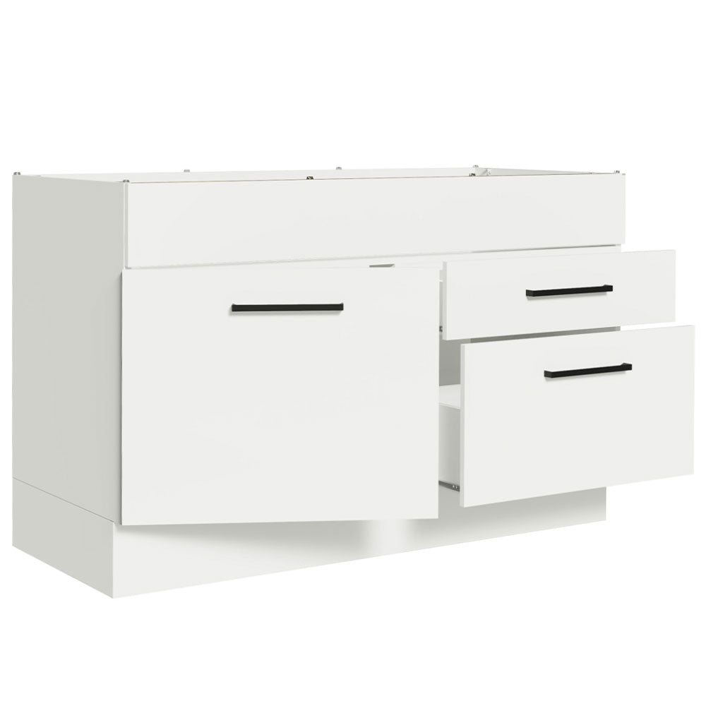 Bajo Mesada Cocina 120 cm x 60 cm, 2 Cajones 1 Puerta Agata Blanco