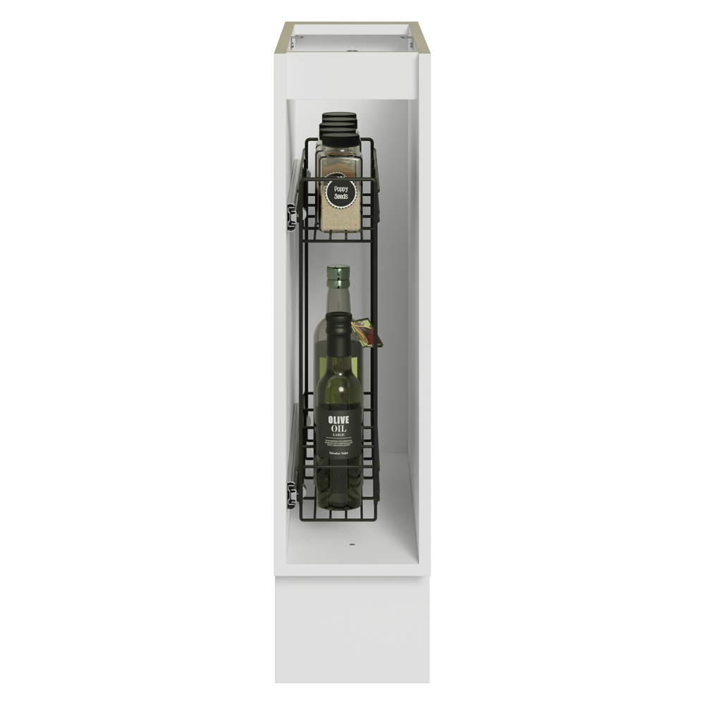 Especiero 20 cm X 60 cm, 1 puerta (Sin Mesada) Blanco/Gris Lux Madesa