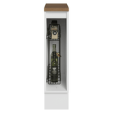Bajo Mesada Especiero 20x60 cm 1 Puerta (Con Mesada Marrón) Blanco Vik