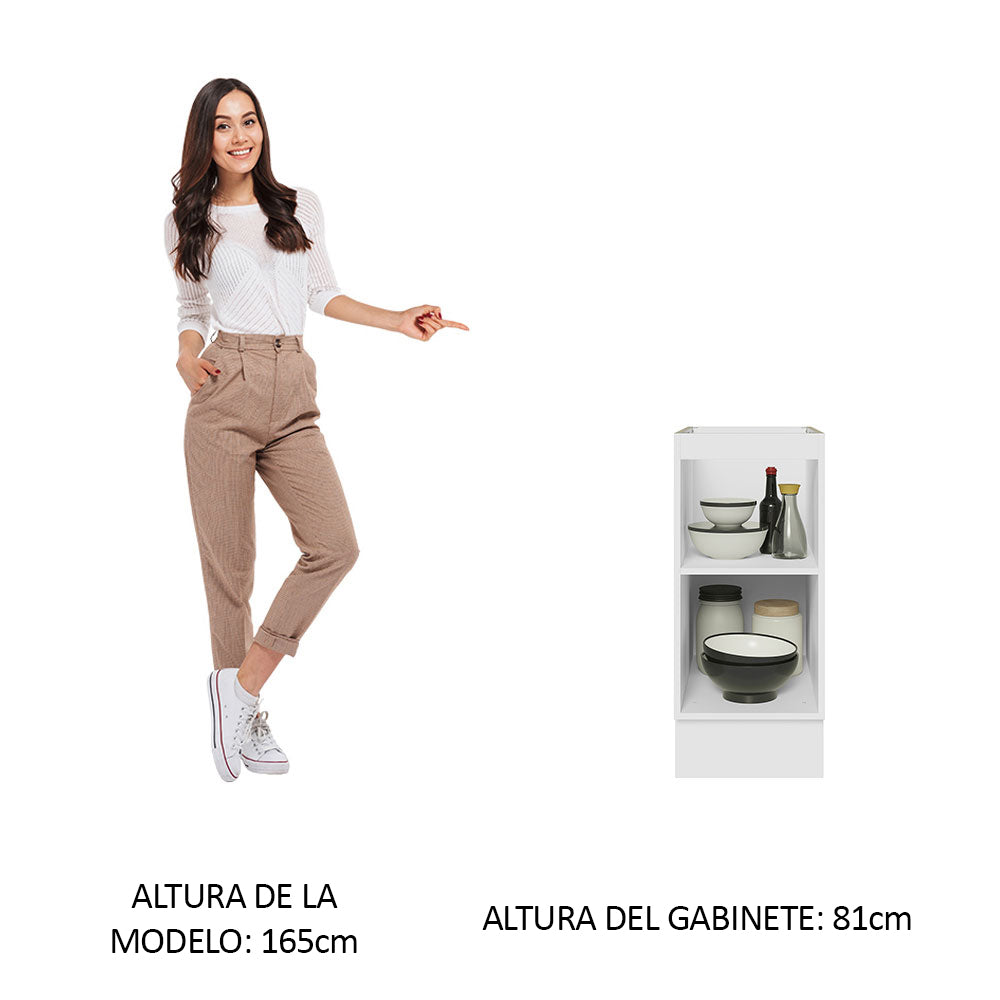Bajo Mesada Cocina 35 x 60 cm 1 Puerta (Sin Mesada) Blanco Glamy Madesa