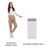 Bajo Mesada Madesa Glamy 35 x 60 cm 1 Puerta (Con Mesada) Blanco