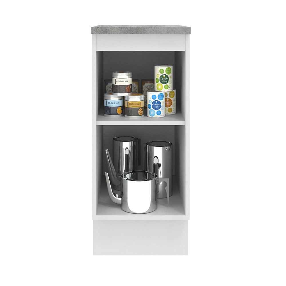 Bajo Mesada Cocina 35 x 60 cm 1 Puerta (Con Mesada) Blanco/Crema Agata Madesa