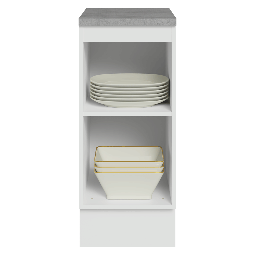 Bajo Mesada 35 x 60 cm 1 Puerta (Con Mesada) Blanco/Crema Vik Madesa