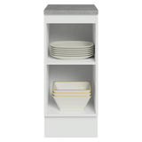 Bajo Mesada 35 x 60 cm 1 Puerta (Con Mesada) Blanco/Crema Vik Madesa
