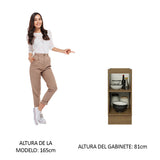 Bajo Mesada 35 x 60 cm, 1 Puertas (Sin Mesada) Glamy Marrón/Blanco