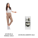 Bajo Mesada Cocina 35 x 60 cm 1 Puerta (Sin Mesada) Blanco/Negro Glamy Madesa