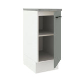 Bajo Mesada Cocina 35 x 60 cm 1 Puerta (Con Mesada) Blanco/Gris Agata Madesa