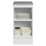 Bajo Mesada 40 x 60 cm 1 Puerta (Con Mesada) Blanco/Crema Vik Madesa
