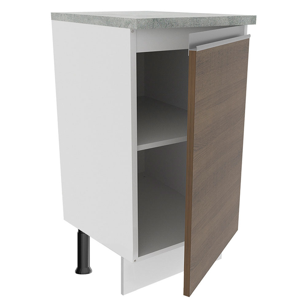 Bajo Mesada 40 cm x 60 cm,1 Puerta Glamy Blanco/Marrón