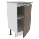 Bajo Mesada 40 cm x 60 cm,1 Puerta Glamy Blanco/Marrón