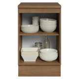 Bajo Mesada 50m 1 Puerta (Con Mesada) Marrón/Negro Lux Madesa