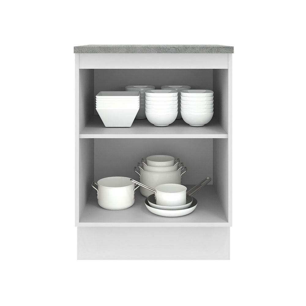 Bajo Mesada Cocina 60 x 60 cm 1 Puerta (Con Mesada) Blanco Agata Madesa