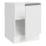 Bajo Mesada Cocina 60 x 60 cm 1 Puerta (Sin Mesada) Blanco Glamy Madesa
