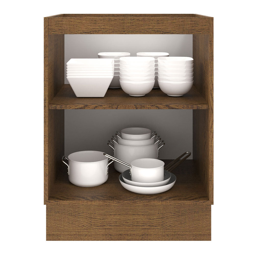 Bajo Mesada Cocina 60 x 60 cm 1 Puerta (Sin Mesada) Marrón/Blanco Agata Madesa