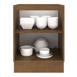 Bajo Mesada Cocina 60 x 60 cm 1 Puerta (Sin Mesada) Marrón/Blanco Agata Madesa
