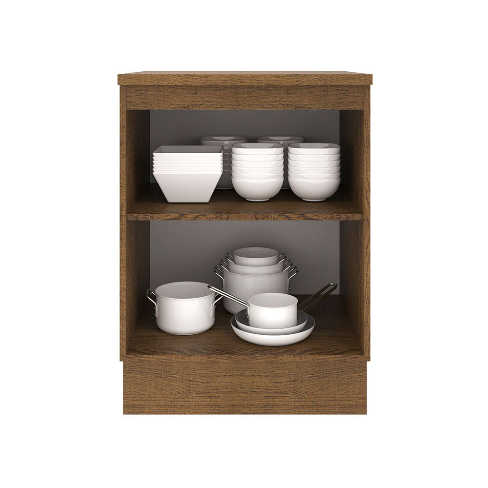 Bajo Mesada Cocina 60 x 60 cm 1 Puerta (Con Mesada) Marrón/Negro Agata Madesa
