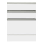 Bajo Mesada 60 x 60 cm 3 Cajones (Sin Mesada) Blanco Glamy Madesa