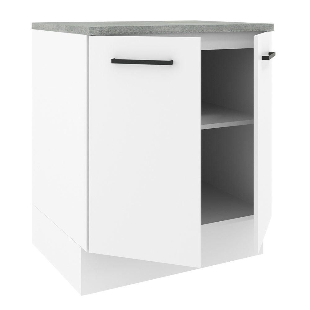 Bajo Mesada Cocina 70 x 60 cm 2 Puertas (Con Mesada) Blanco Agata Madesa
