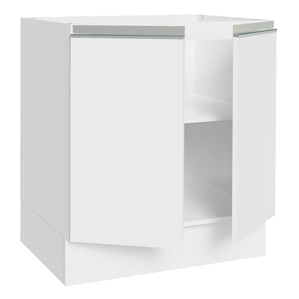 Bajo Mesada Cocina 70 x 60 cm 2 Puertas (Sin Mesada) Blanco Glamy Madesa