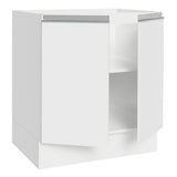 Bajo Mesada Cocina 70 x 60 cm 2 Puertas (Sin Mesada) Blanco Glamy Madesa