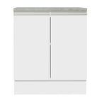 Bajo Mesada 70 x 60 cm 2 Puertas (Con Mesada) Blanco Glamy Madesa