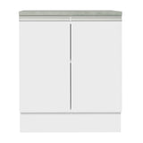 Bajo Mesada 70 x 60 cm 2 Puertas (Con Mesada) Blanco Glamy Madesa