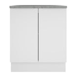 Bajo Mesada 70 cm x 60 cm, Sin cajones 2 Puertas Stella Blanco