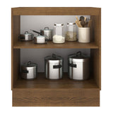 Bajo Mesada Cocina 70 x 60 cm 2 Puertas (Sin Mesada) Marrón/Gris Agata Madesa