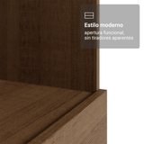 Bajo Mesada para Horno/Microondas 70 x 60 cm 1 Cajón (Con Mesada) Marrón Madesa